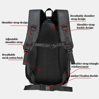 Travel backpack 40L waterproof lightweight outdoor hiking, men's and women's camping backpack - Image 4