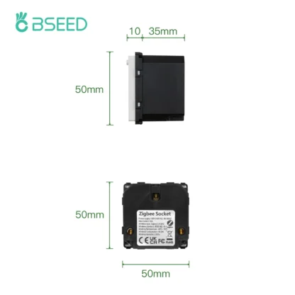BSEED Zigbee Smart Socket EU Power Monitor Outlet DIY Function Parts Work With Tuya Smart Life Alexa App Indicator Wall Mounted - Image 6