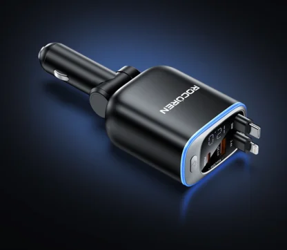 Rocoren 4 IN 1 Retractable Car Charger Mobile Phone 2C+L+A For iPhone Fast Charge Cord for iPhone 16 15 14 13 12 Samsung Xiaomi - Image 28