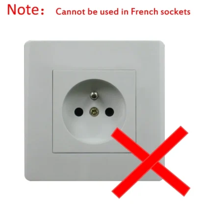 Euro EU Extend Socket With ON/OFF Switch 4.8mm 2 Pin European Standard Grounding Schuko Socket Power Extension Plug Converter - Image 2