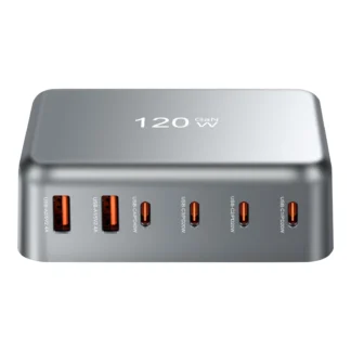 120W GaN Desktop Charger 4C2A 6-Port PD Fast Charge for MacBook Huawei Xiaomi Phone Switch Simultaneous Charging