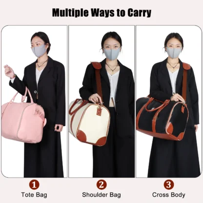 New Foldable Handbag Women's Travel Clothes Totes Large Capacity Luggage Handbag Sport Outdoor Fitness Multi Function Organizer - Image 13