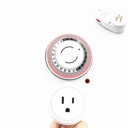 Temporizado 24 Hours Plug-in Timer mechanical  timer ISR EU UK US FR BR Power Plug - Image 8