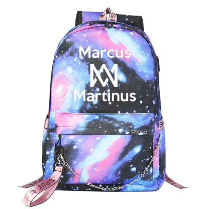 Marcus and Martinus Boys Girls School Bags Teenager USB Charging Chain Travel Backpack Student College Bookbag Mochila - Image 22