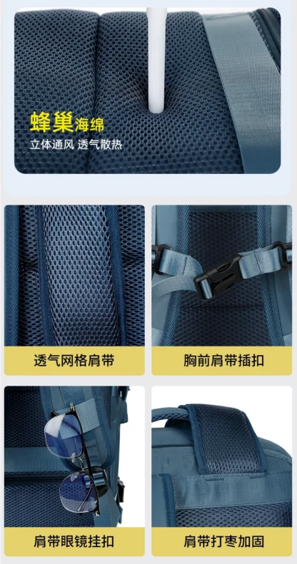 Large Travel Backpack for Women Men Cabin Bag Multifunctional Airplane Waterproof Backpack with USB Charging Anti-Theft Backpack - Image 15