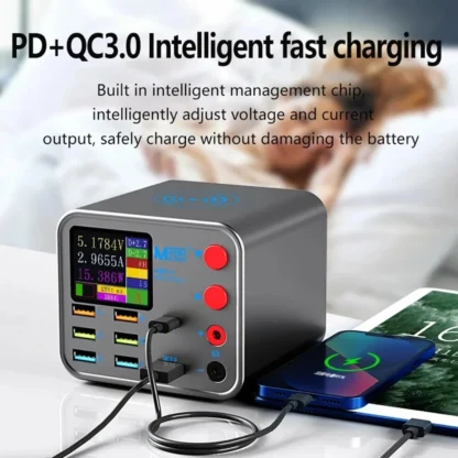 8 Port USB PD Fast Charging Wireless Charger With Anti Short Circuit Repair Function Mobile Phone Power For iPhone 15 13 Xiaomi - Image 3