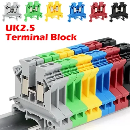 20/50/100Pcs UK - 2.5B Din Rail Terminal Block Electrical Conductor Universal Screw Connection Terminal Strip 2.5mm² - Image 14