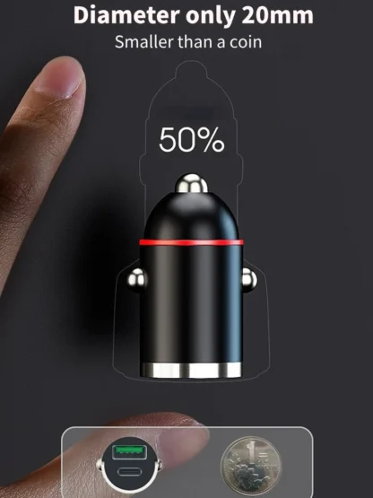 Dual USB Mini Pull Ring Car Charger 200W Fast Charging Phone convenient Charger Adapter for iPhone Huawei Xiaomi Samsung QC 3.0 - Image 15