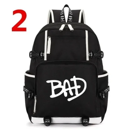 Computer Backpack School Bag Michael Jackson BAD Travel Bag Men's Backpack Polyester Bag Waterproof Shoulder Bag - Image 7