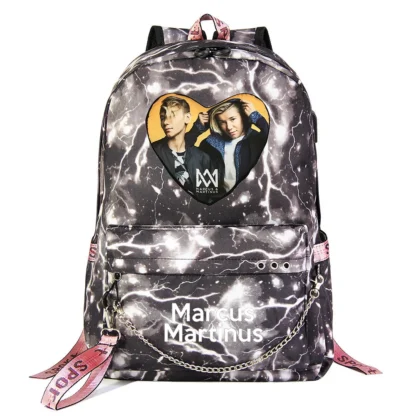 Marcus and Martinus Boys Girls School Bags Teenager USB Charging Chain Travel Backpack Student College Bookbag Mochila - Image 25