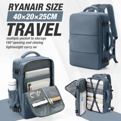 Ryanair 40x20x25 Luggage Cabin Bag, 40x30x20 Bag Men Women 15.6inch Laptop Bag Business  Travel Backpack，College School Backapck - Image 10
