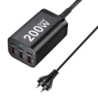 200W 6Ports GaN Quick Charger 4.0 3.0 Type C PD USB Charger Portable QC4.0 3.0 Fast Charger For Samsung Laptop IPhone15 14 13 - Image 9