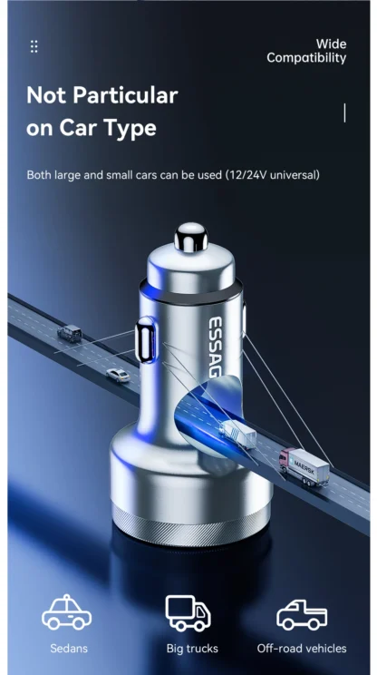Essager 80W Car Charger USB Type C PD Fast Charging Phone Quick Charge for iPhone 14 13 Huawei Xiaomi Samsung iPad Laptop Tablet - Image 20