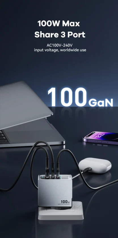 100W GaN Charger PD QC USB Fast Charger Type C Quick Charging USB C Phone Charger for iPhone 15 14 13 Pro Max Macbook Samsung - Image 16