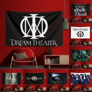 3x5 Ft Dream Theater Band Concert Flag Polyester Printed Flags Banner Tapestry for Room Garage Decor Concert Flag