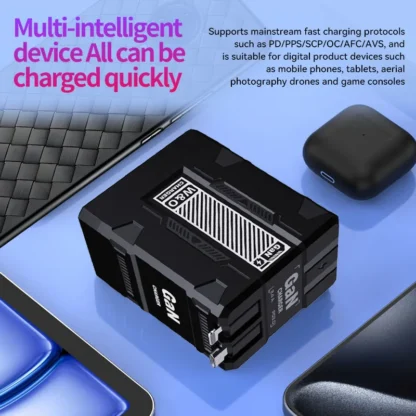20W GaN Charger With Retractable Lightning & Type C Cable For iPhone  16 15 14 Type C Fast Charge Wall Charger Travel Charger - Image 12