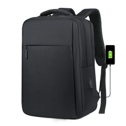 Rilibegan Laptop Men Backpack External USB Charging Travel Men Backpack Nylon School Bag Double Layer Quality Business Backpack