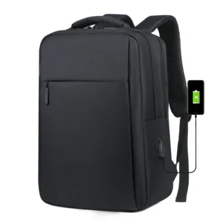 Rilibegan Laptop Men Backpack External USB Charging Travel Men Backpack Nylon School Bag Double Layer Quality Business Backpack