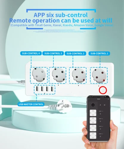 10A/16A wifi Power Strip Tuya Smart Plug Power Strip Extension Cord Smart Home EU Socket Work with Alexa - Image 14