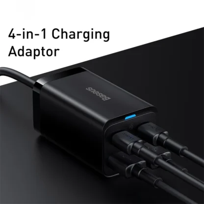 Baseus 65W/100W GaN Charger Desktop Laptop Fast Charger 4 in 1 Adapter For iPhone 15 14 13 Pro Max Phone Charger Xiaomi Samsung - Image 3