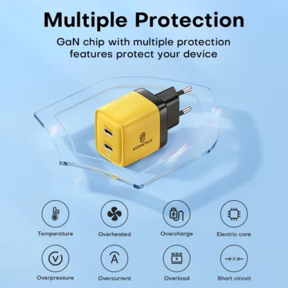 ASOMETECH 40W USB C GaN Charger Portable 20W Type C Chargers Support PD Quick Charging For iPhone 14 Pro Max 11 ipad MacBook - Image 5