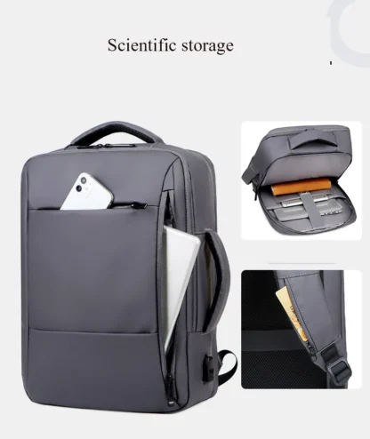 Men Large Capacity Backpack USB Charging Male Laptop Bagpack Waterproof Business Travel Back Pack Luggage Bag Mochila - Image 17