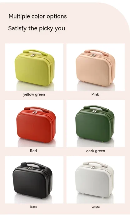 14 Inch Travel Portable Solid Color Lightweight Small Hard Makeup Box New Style Student Lightweight Boarding Luggage - Image 19
