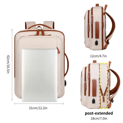 The New Unisex Backpack for Short-Distance Business Trips, Lightweight Travel Bag, Computer School Bag Storage Bag Combination - Image 4