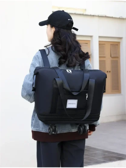Travel bag, backpack large-capacity disassembly universal wheel storage bag, duffel bag portable multi-layer checked  with wheel - Image 41