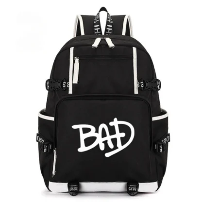 Computer Backpack School Bag Michael Jackson BAD Travel Bag Men's Backpack Polyester Bag Waterproof Shoulder Bag - Image 2