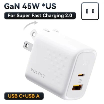 VOLTME Fast Charging USB Type C Charger 45W Dual PD Charger Wall Adapter For iPhone 15 Xiaomi Samsung Cellphones Accessories - Image 14