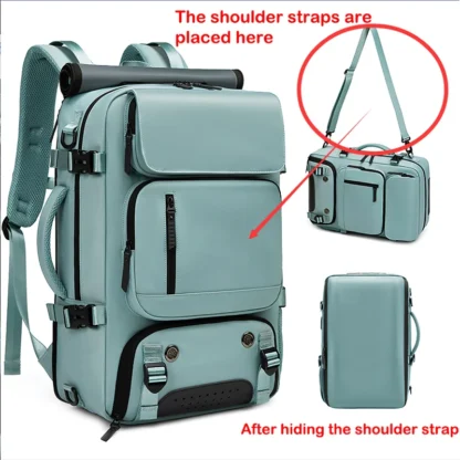 Woman travel backpack,waterproof 16 inch Business Laptop Backpack with Shoe Bag Hidden USB charging port Hiking camping backpack - Image 4