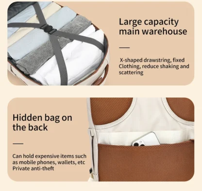 Travel Backpack 40x20x30 Cabin Plane Waterproof Expandable Weekender Laptop With USB Port Ryanair Carry-On Women Men Backpack - Image 22