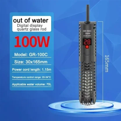 SUNSUN Fish Tank Digital Heating Rod Aquarium Submersible Heater 500W Adjustable Temperature Thermostat LCD Display Fish Farming - Image 14