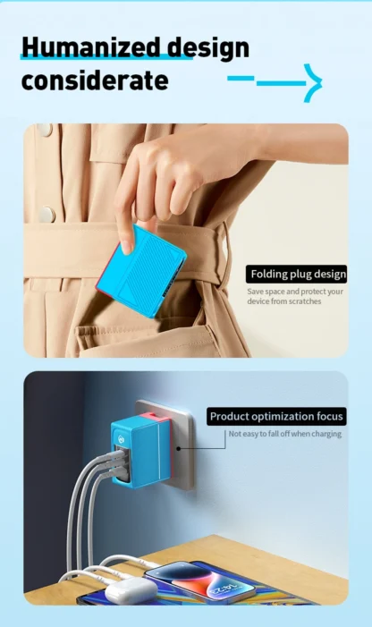WEKOME GaN 100W Charger High Speed Fast Charging Type C Charger for Xiaomi 13 Samsung s23 ultra iPhone 15 pro max Macbook Pro - Image 45