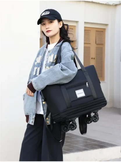 Travel bag, backpack large-capacity disassembly universal wheel storage bag, duffel bag portable multi-layer checked  with wheel - Image 40