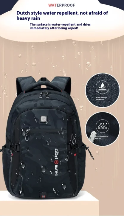 Manufacturer direct sales backpack men's computer bag lightweight business leisure travel large capacity backpack high school un - Image 25