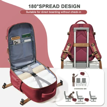 Travel Backpack Cabin Bag 40x30x20 Wizzair Carry-Ons, Aeroplane Men Women 15.6 inch Laptop Backpack, Waterproof Casual Bussiness - Image 5