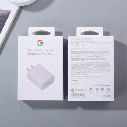 30W USB-C Charger for Google Pixel 9A 8A 7A 6A 5 PD Fast Wall Charging Adapter Compatible With USB-C Devices 1M USB C to C Cable - Image 10