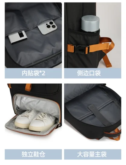 Outdoor backpack for travel, 50L waterproof camping backpack for women and men, backpack with shoe compartment - Image 14
