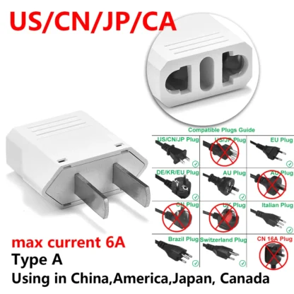 UK CN Japan JP US Brazil Plug Adapter Europe EU To US American Chinese Japan Travel Adapter Electrical Plug Power Sockets Outlet - Image 22