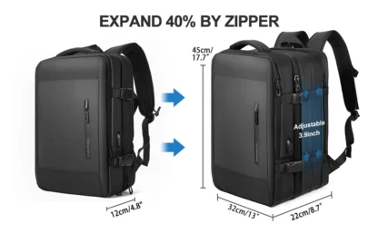 Likros Men Backpack Business Travel Backpack Carry on Waterproof Expandable Backpacks Large Capacity Weekend Traveler Laptop Bag - Image 13