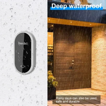 No Battery Self Powered Wireless Doorbell US/UK/EU Plug 38 Ringtones Outdoor Waterproof 150m Range Kinetic Door Bell - Image 3
