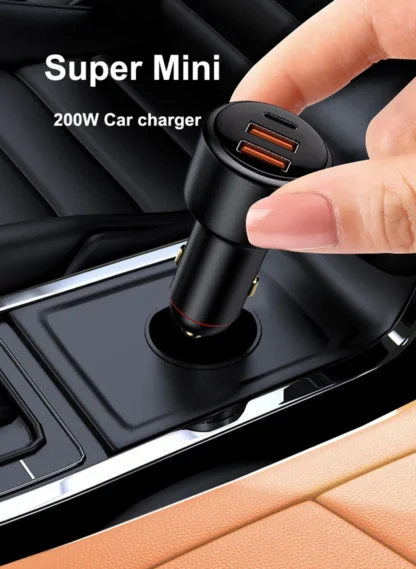 200W USB PD Car Charger 3port Super Fast Charger2.0 100W 65W SuperCharge QC3.0 for Honor Xiaomi Vivo Huawei iPhone 14 13Pro - Image 14