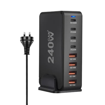 240W Desktop GaN Charger 8-port USB Type C PD Charger Fast Charge 3.0 USB Type C Fast Charger Mobile USB Charger - Image 7