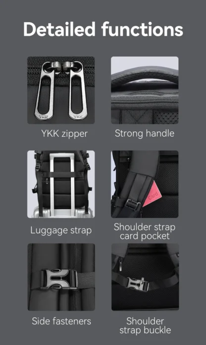 MARK RYDEN Large Travel Backpack Men Multi-functional 39L Expandable Airline Approved 17.3inch Laptop Backpack Ykk Zipper - Image 17