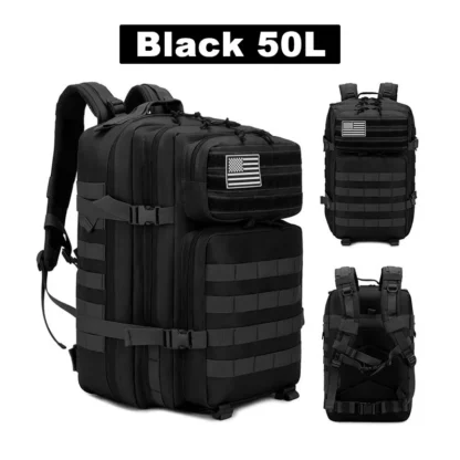 50L Tactical Backpack Men's Travel Large Capacity Rucksacks Men Waterproof Outdoor Sports Multi-functional Bags - Image 7