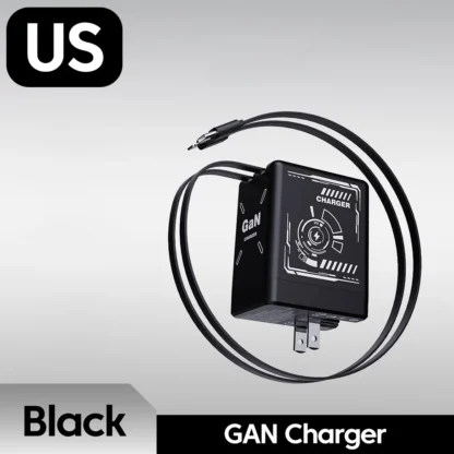 120W GaN Fast Charging Phone Charger With Type C/Lighting Retractable Cable For Iphone 16 15 Samsung Foldable pins Charger - Image 10
