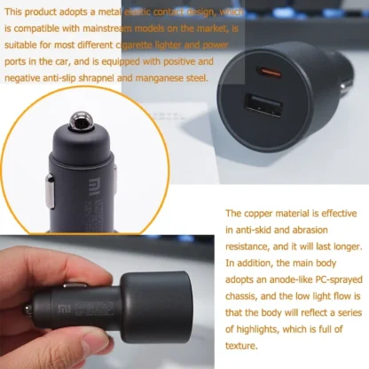 Xiaomi Car Charger 100W 90W 67W USB A Type C Dual Port Fast Charging Adapter Quick Charge Mi 15 14 13 13t 12 Pro 11 Redmi Poco - Image 17