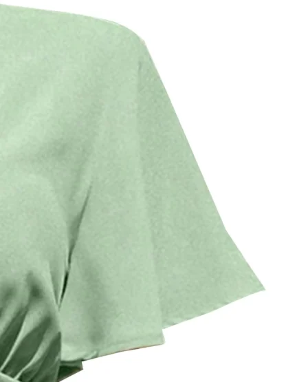 Plus Size Dress for All Seasons, Casual Woven Fashion Dress with Fitted Style, Moderate Thickness and Fabric - Image 6